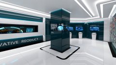奧博企業(yè)展廳全息柜設計效果圖