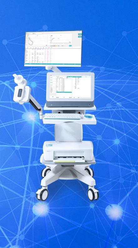 肺功能儀雙屏臺車款